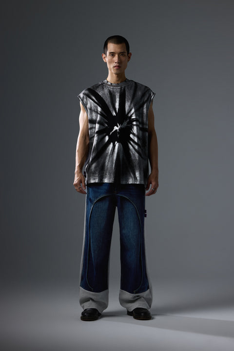 Fracture Silver-Twist Tank Top