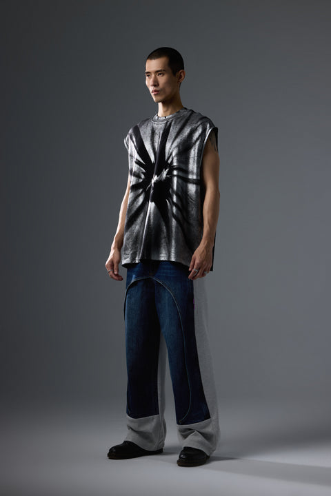 Fracture Silver-Twist Tank Top