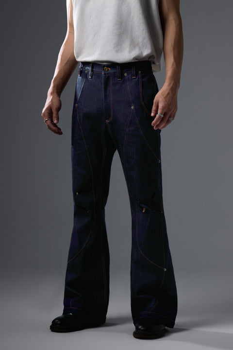 Fracture Laser Flared Pants