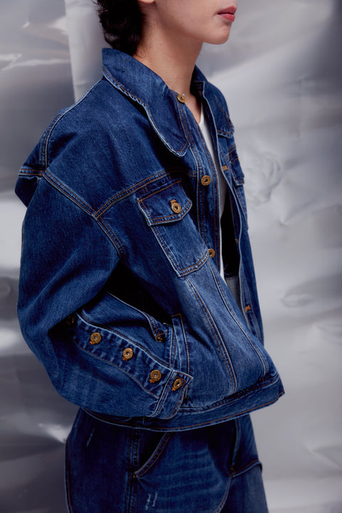 Urban Drift Denim Jacket: Stonewash Blue